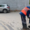 На улице Октябрьская у дома № 9 были проведены работы по прочистке и промывке коллектора